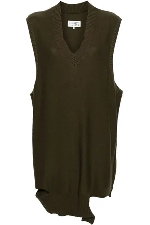 Maison Margiela Vestido corto tejido sin mangas