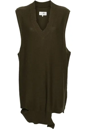 Maison Margiela Vestido corto tejido sin mangas