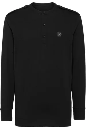 Philipp Plein Playera manga larga con parche del logo