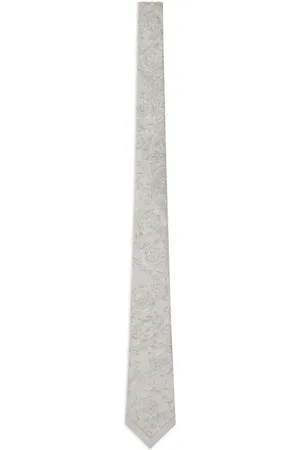 VERSACE Corbata de seda con motivo Barocco en jacquard
