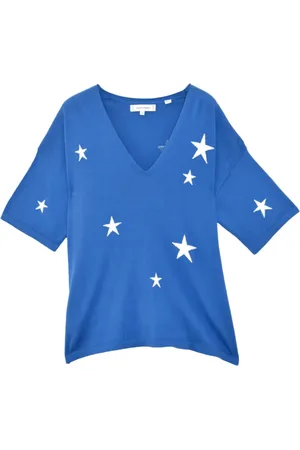Chinti & Parker Playera tejida con estrellas en intarsia