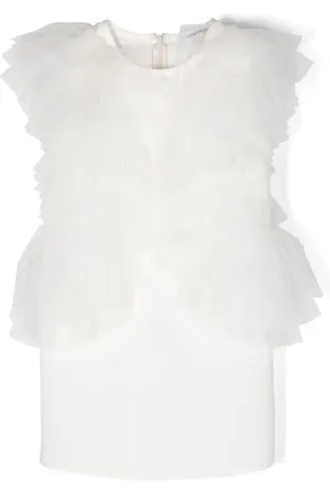 Patrizia Pepe Girl Vestido sin mangas con volantes