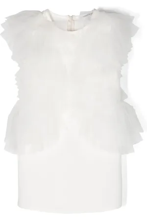 Patrizia Pepe Girl Vestido sin mangas con volantes