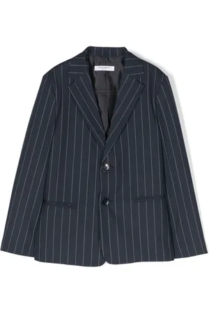Paolo Pecora Blazer con botones y rayas diplomáticas estampadas