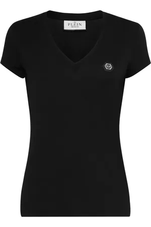 Philipp Plein Playera con logo y apliques