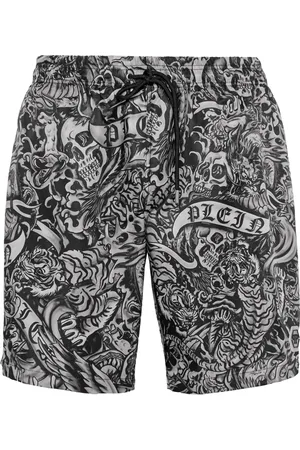 Philipp Plein Bermudas con estampado de tatuaje