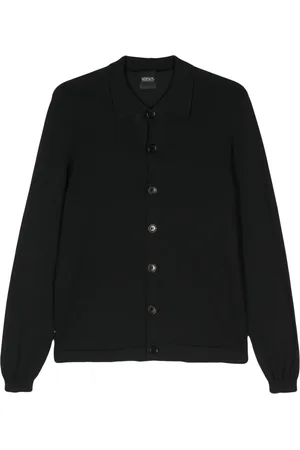 VERSACE Cárdigan tejido de canalé 2000