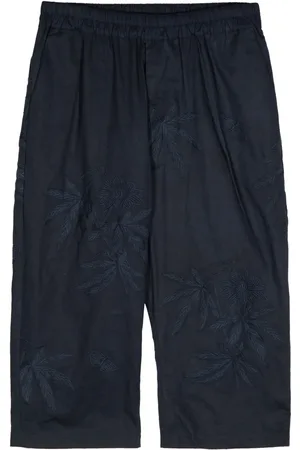 BY WALID Pantalones cortos con bordado floral