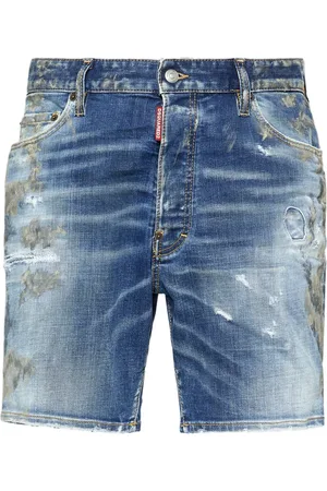 Dsquared2 Shorts de mezclilla con efecto envejecido