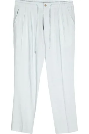 MAN ON THE BOON. Pantalones rectos con cordones en la pretina