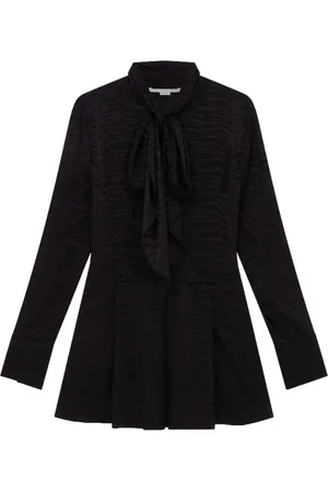 Stella McCartney Vestido corto de seda con estampado de tigre