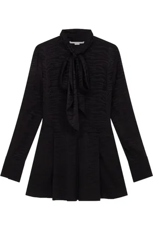 Stella McCartney Vestido corto de seda con estampado de tigre