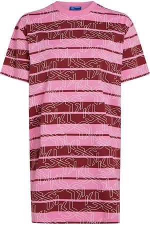 Karl Lagerfeld Vestido estilo playera con rayas estampadas