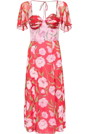 ROTATE Vestido midi con estampado floral