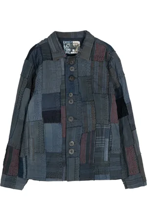 BY WALID Sobrecamisa con diseño patchwork