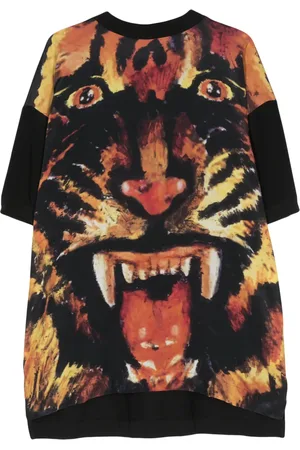 Vivienne Westwood Vestido con estampado de cara de tigre 2014