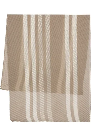 Emporio Armani Mascada plisada con motivo de rayas