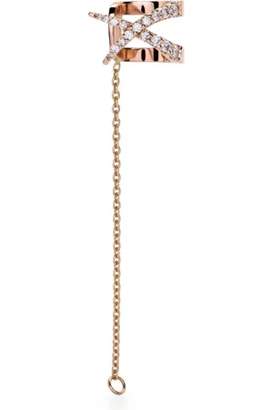 GOLD Arete ear-cuff Jardín de Aire en oro rosa de 18kt con diamantes