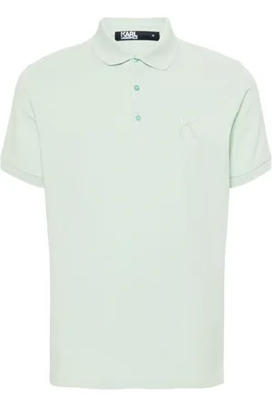 Karl Lagerfeld Playera tipo polo con logo bordado