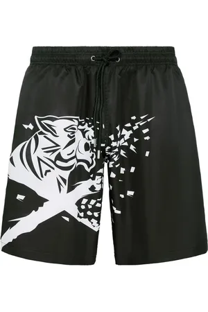 Philipp Plein Shorts de playa con estampado de tigre