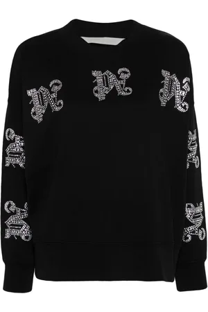 Palm Angels Sudadera con logo de cristal