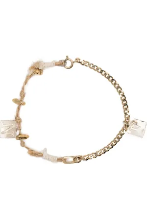 NICK FOUQUET Collar de cadena con dijes del logo