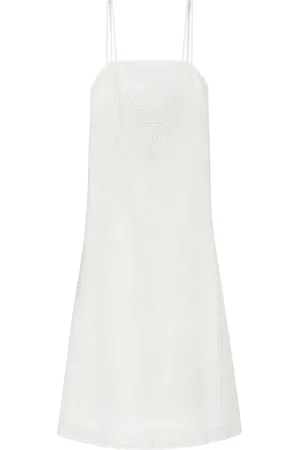 Tory Burch Vestido midi con detalle de ojales