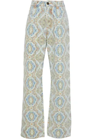 Etro Jeans rectos con estampado de cachemira
