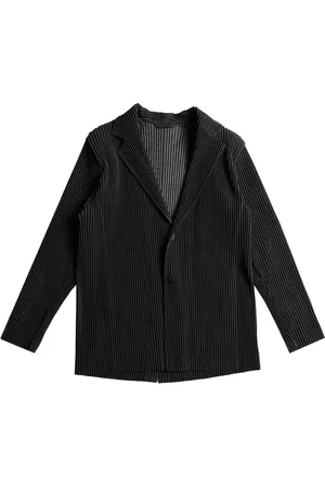 Issey Miyake Pleated single-breasted blazer