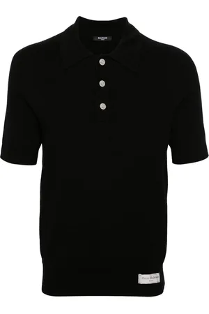 Balmain Playera tipo polo manga corta