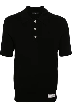 Balmain Playera tipo polo manga corta