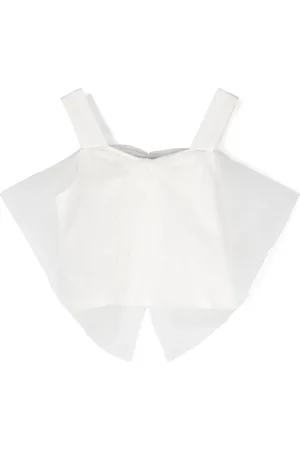 Patrizia Pepe Girl Top corto de tul con nudo