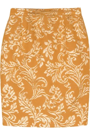VALENTINO GARAVANI Falda con efecto brocado 1980