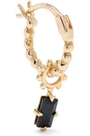 Gaya Arete en oro amarillo de 18kt con ónix