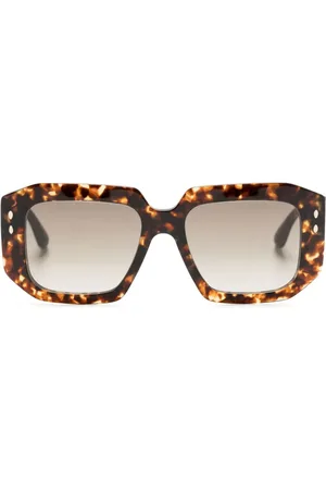 Isabel Marant Lentes de sol con armazón cuadrada y logo estampado
