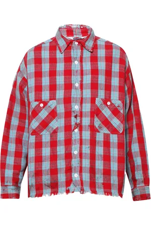 SAINT MXXXXXX Camisa con cuadros estampados