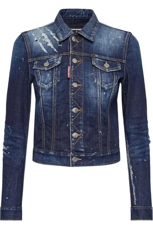 Dsquared2 Chamarra de mezclilla con efecto envejecido