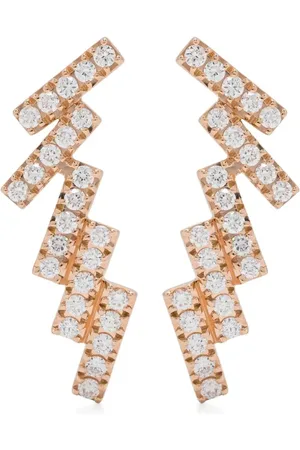 GOLD Aretes Skyline en oro rosa de 18kt con diamantes