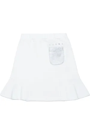 Marni Falda acampanada con logo estampado