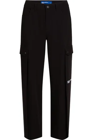 Karl Lagerfeld Pantalones cargo con diseño ancho