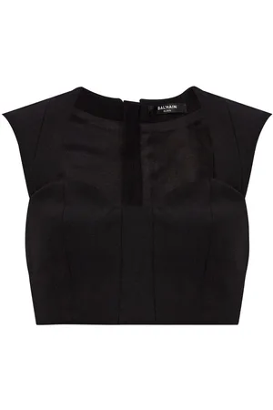Balmain Top corto con paneles