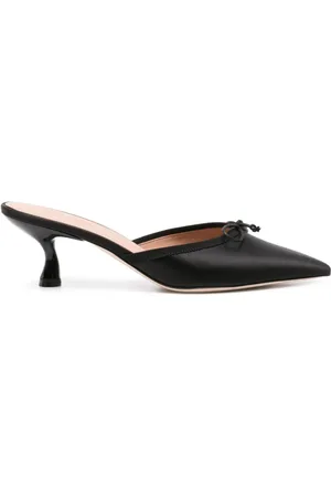 MALONE SOULIERS Mules satinados con detalle de moño