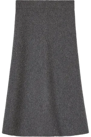Jil Sander Falda midi con diseño acampanado