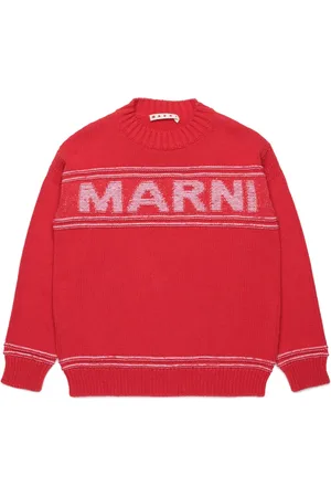 Marni Suéter tejido con logo en intarsia