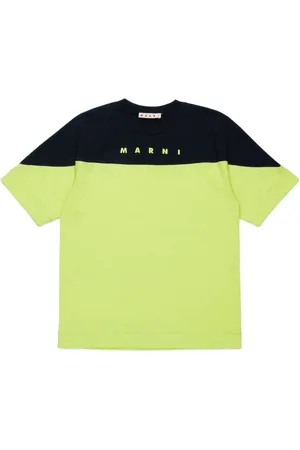 Marni Playera con diseño de dos tonos y logo estampado