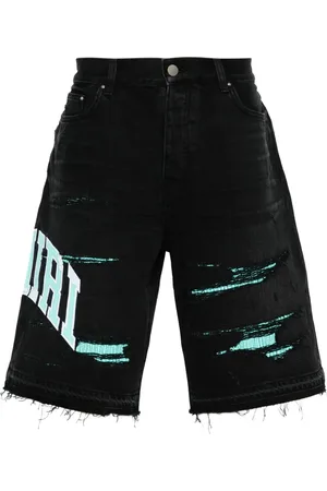 AMIRI Shorts de mezclilla con logo bordado
