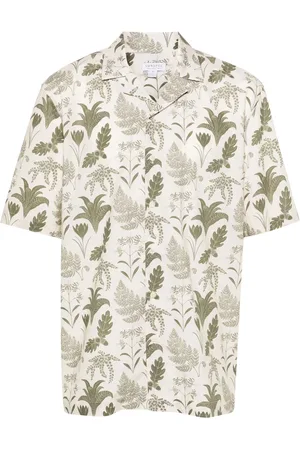 Sunspel Camisa con estampado de hoja de x Katie Scott