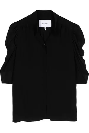 Frame Blusa de seda fruncida