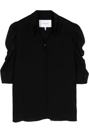 Frame Blusa de seda fruncida