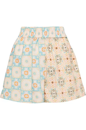 Never Fully Dressed Shorts con tiro alto y estampado geométrico